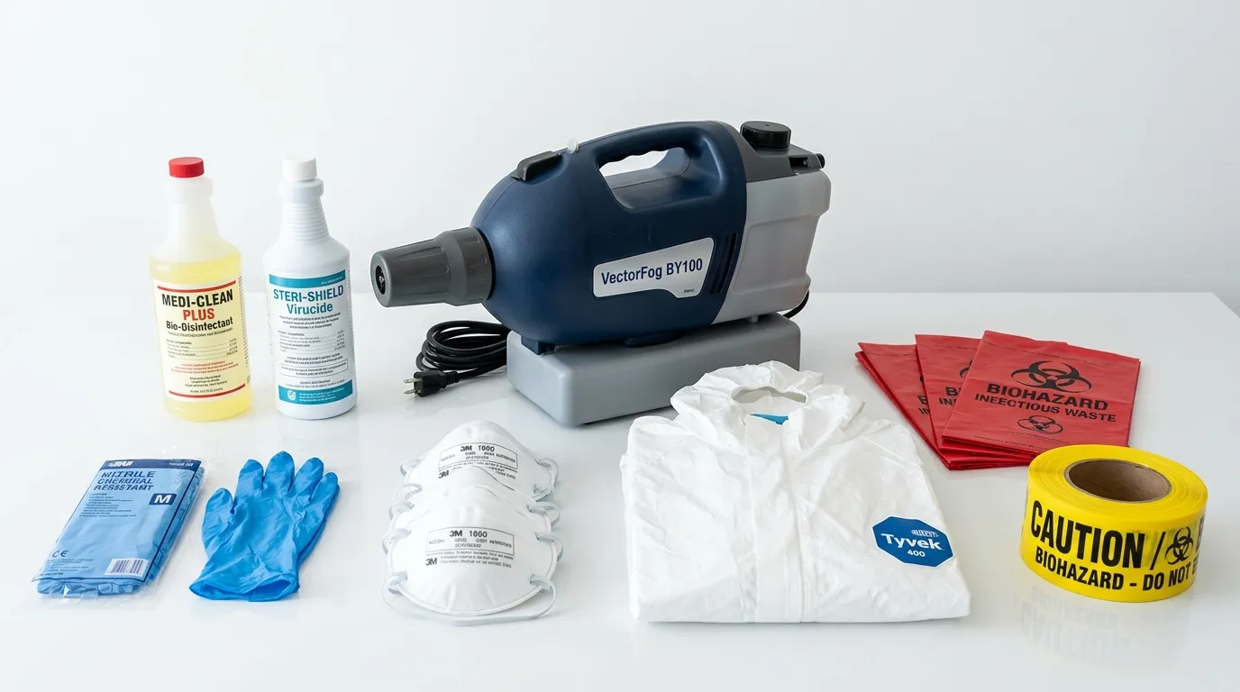 Professional biohazard remediation crew working in Ramsey